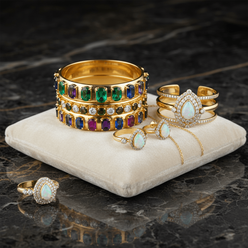 Luxury fine jewelry collection pieces