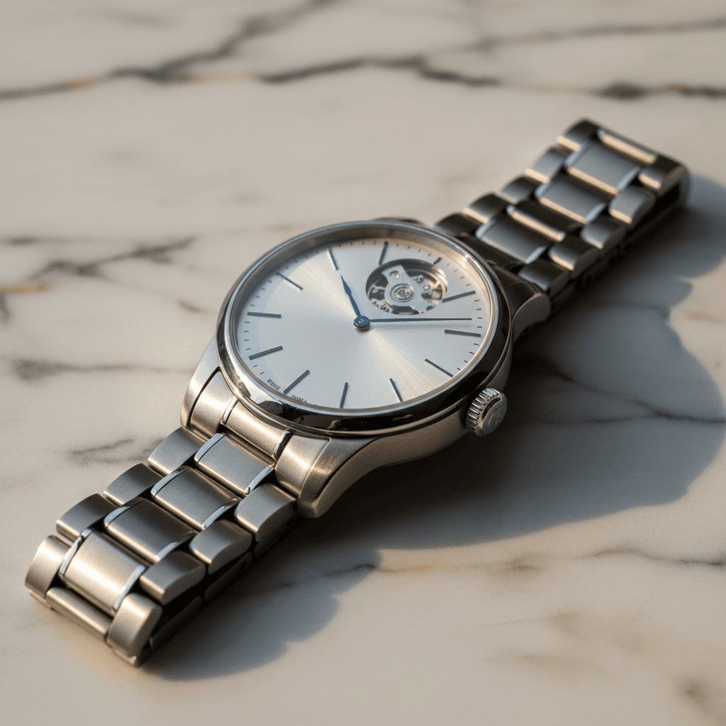 Custom diamond watch with precision movement