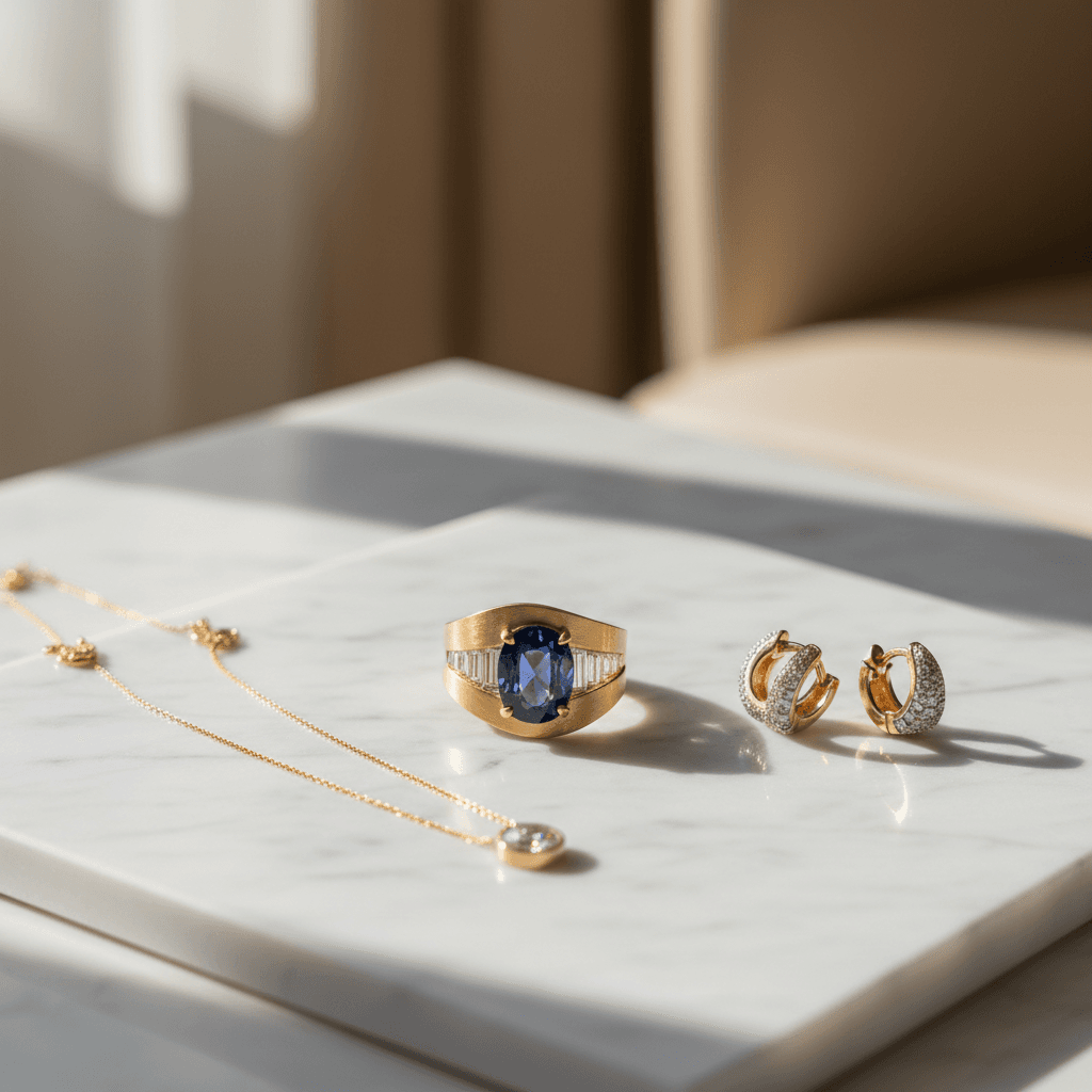 Fine jewelry and heirloom collection displaying luxury design