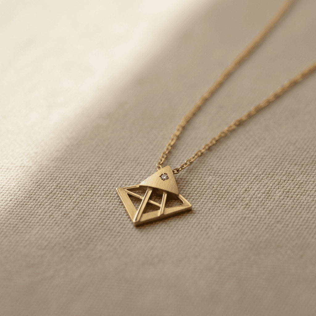 Gold and diamond pendant