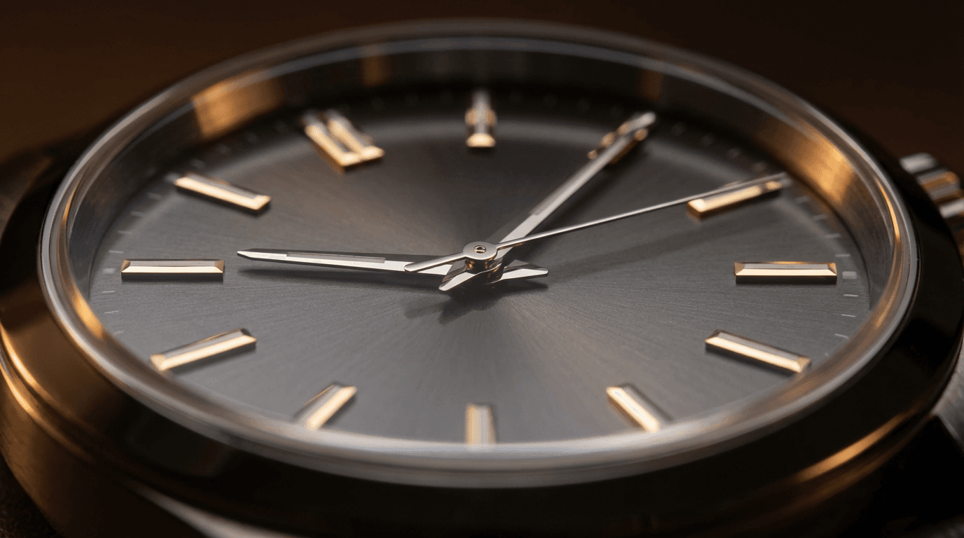 Custom luxury diamond timepiece on display